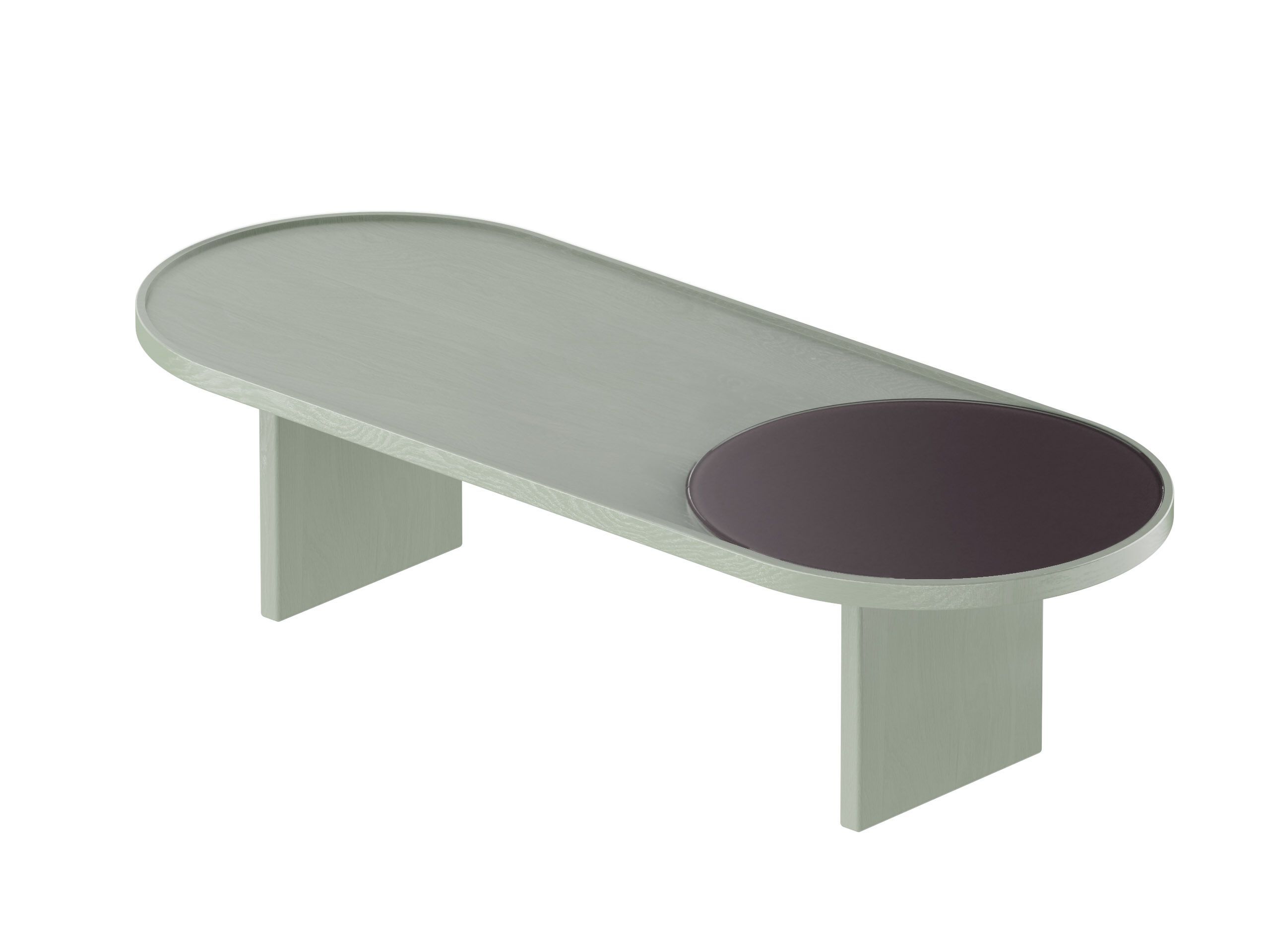 Овальный журнальный столик из дерева и стекла Noah Living Piet ARCH-00144652 - Вид №11