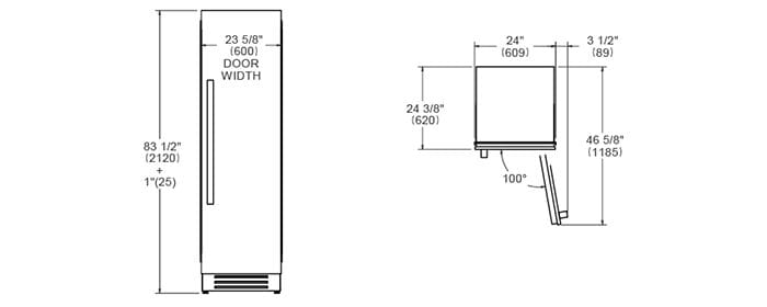 Однодверный встраиваемый холодильник из нержавеющей стали Bertazzoni ARCH-00060103 - Вид №2