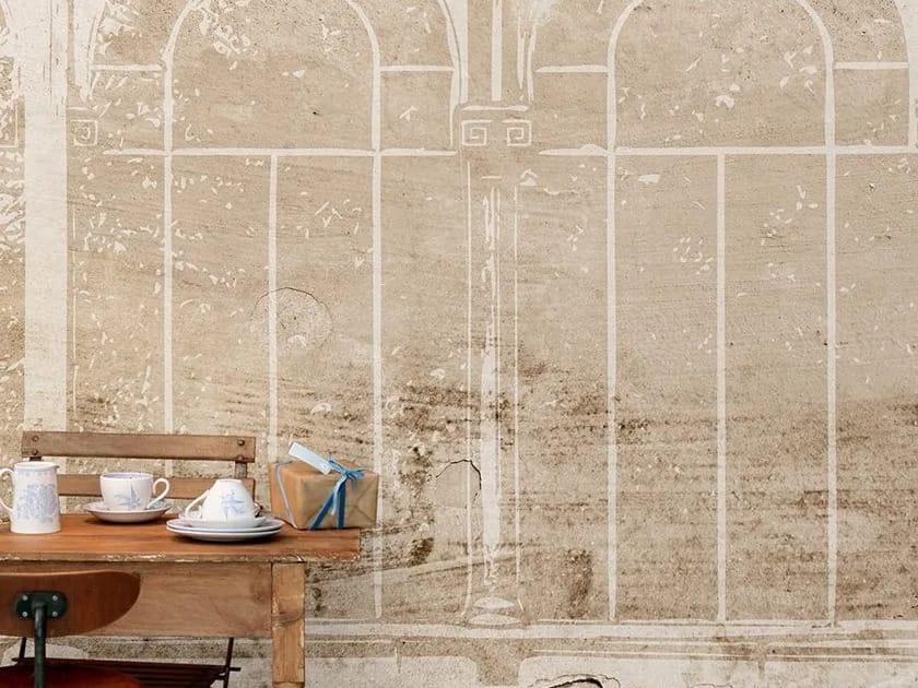 Классические обои, ПВХ бесплатно, экологически чистые, моющиеся WallPepper KRONOS ARCH-00046496