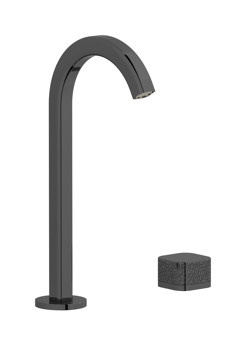 Смеситель для раковины на 2 отверстия WE ARE IB eo394cf_2 Black Chrome Elio