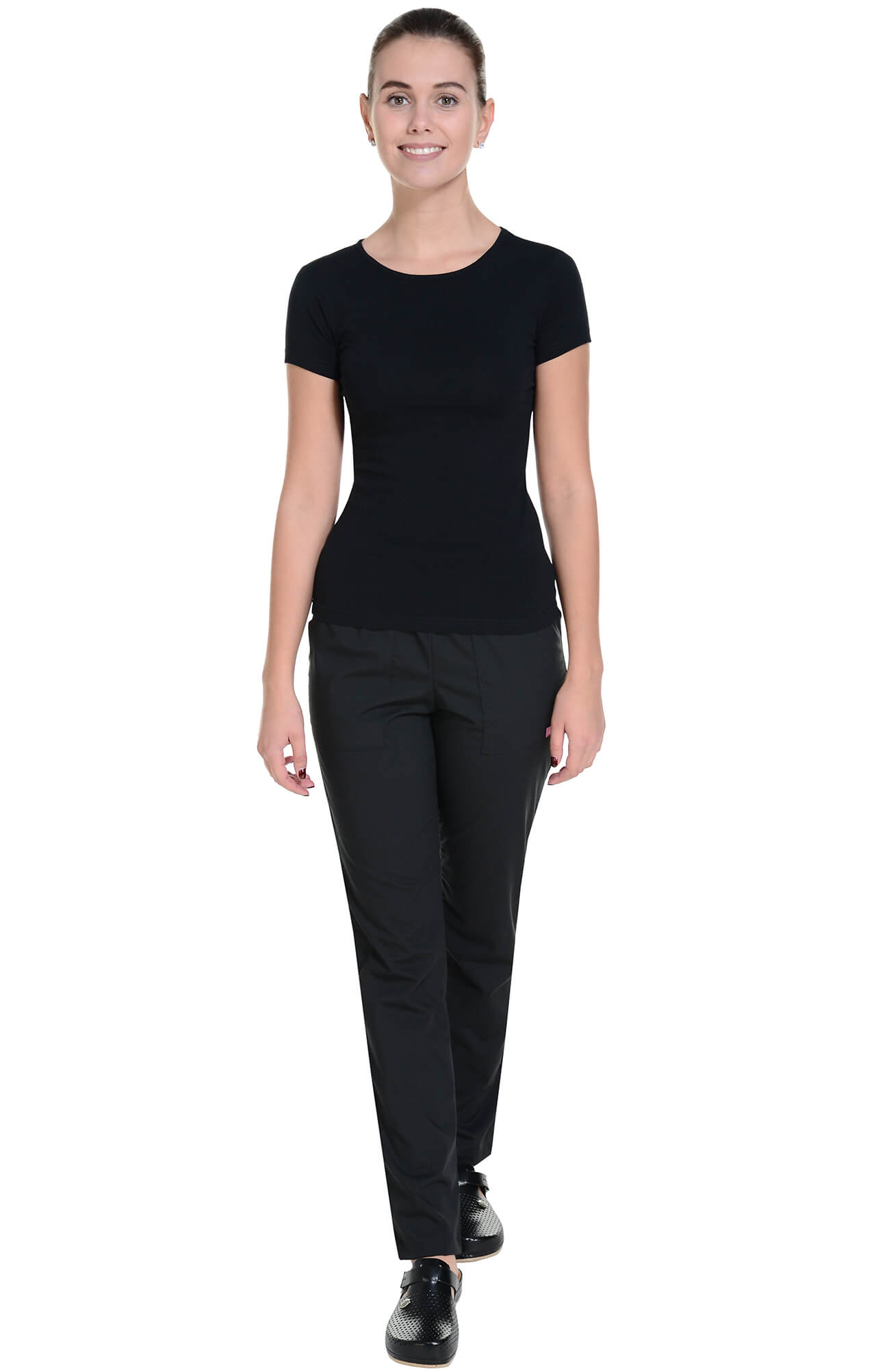 62110 Футболка женская черная LUXE  Одежда для официантов  размер S  - Вид №4