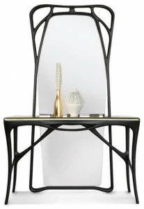 Bellotti Ezio Консоль из ясеня со столешницей, покрытой лаком жидкой бронзы Gea 2019-35