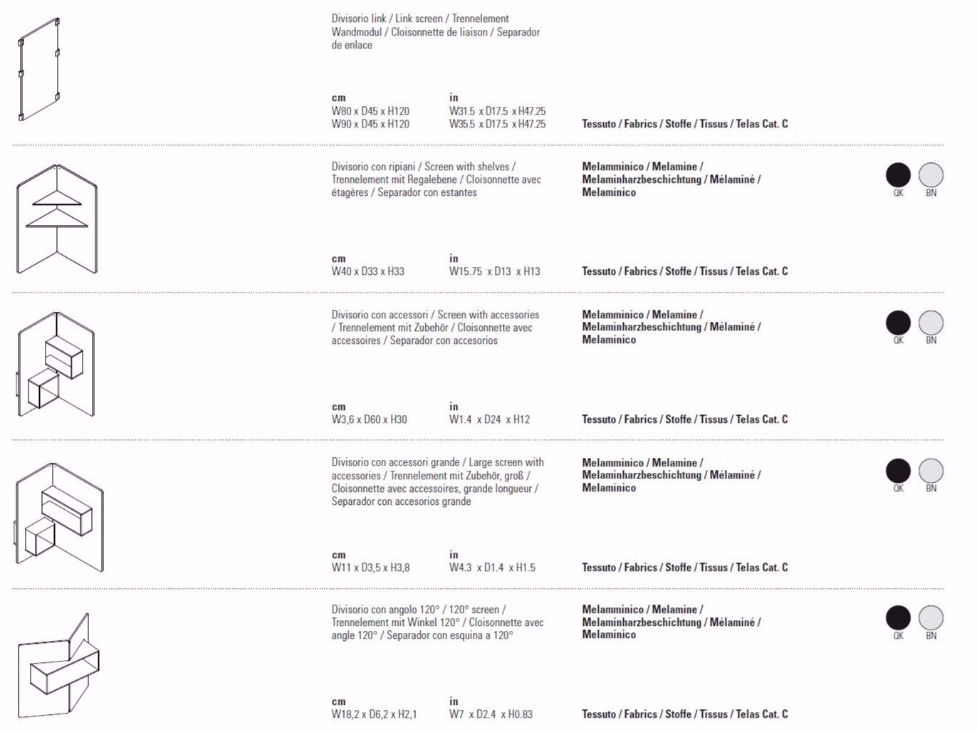 Модульная ткань отдельно стоящая звукопоглощающая офисная перегородка FANTONI ARCH-00148470 - Вид №4