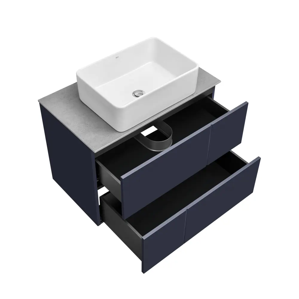 Тумба под раковину подвесная Roca Pilar 80 см цвет синий STLM-2177477 - Вид №1