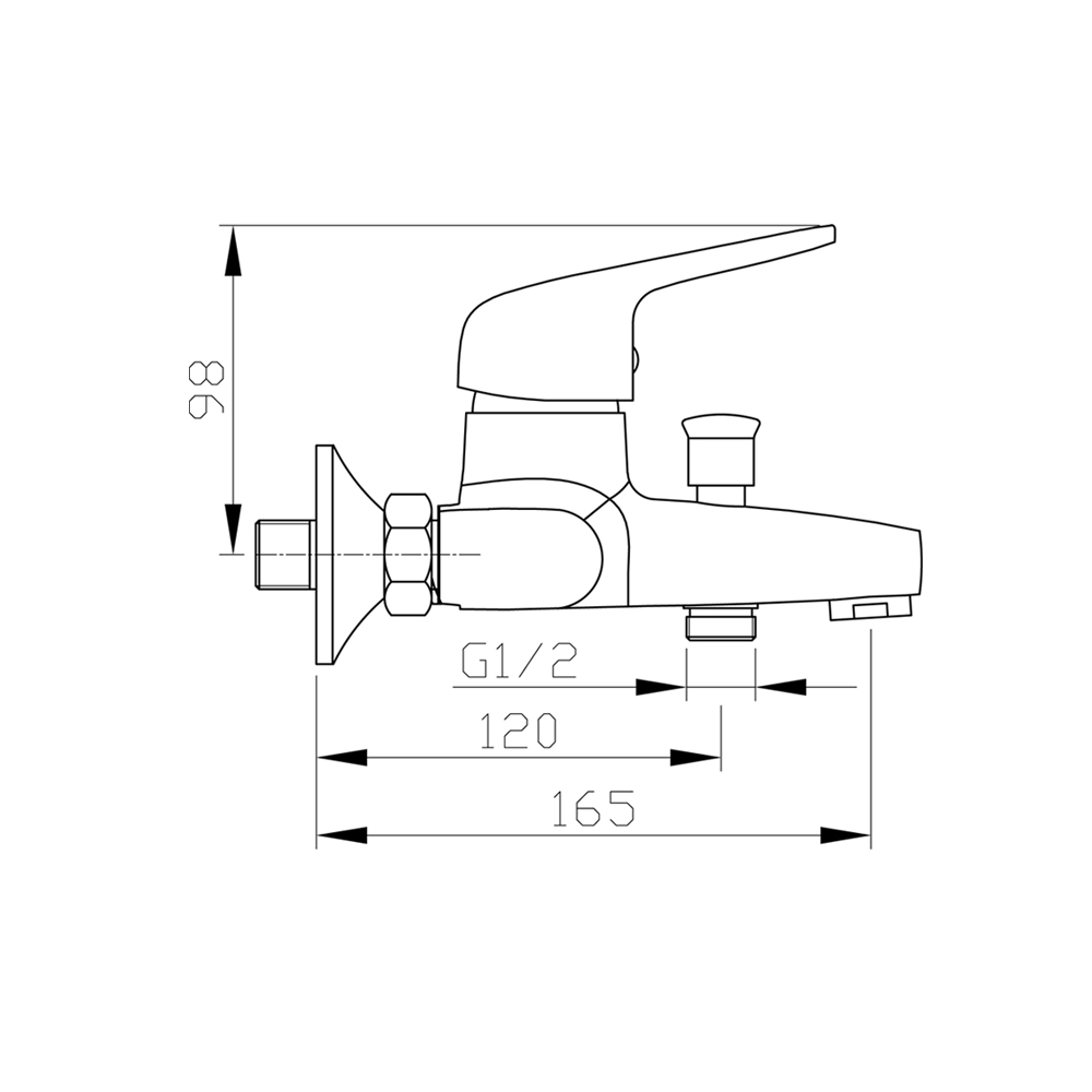 Смеситель для ванныRaiber R0081 однорычажный R0081 Santreyd  - Вид №1