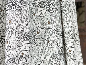 Élitis Вышитая льняная ткань с цветочными мотивами Effigie