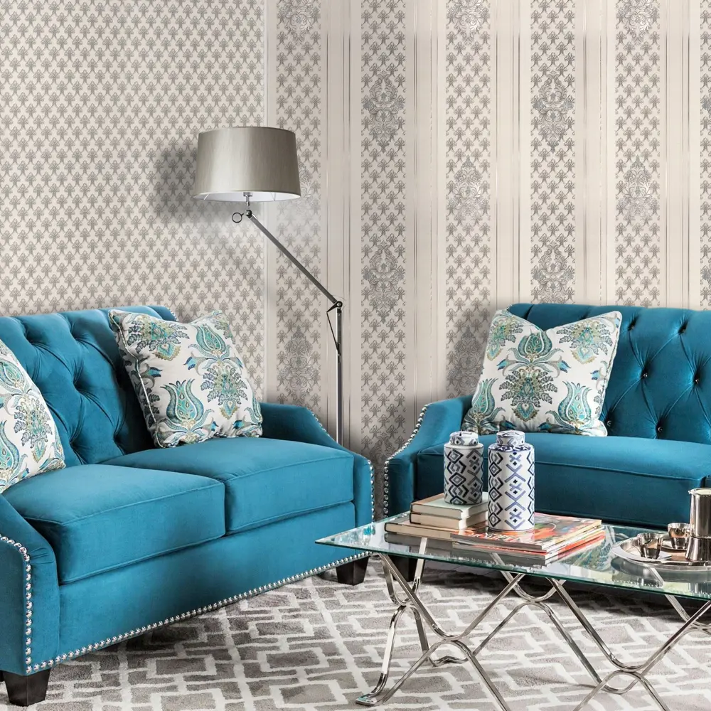 Обои бумажные Жаклин серые 0.53 м 9101-21 Santreyd STLM-2197499 - Вид №3