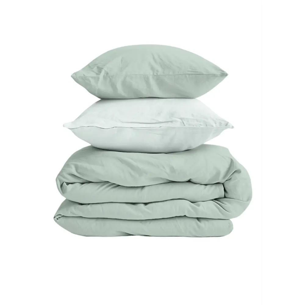 Комплект постельного белья НТК евро из полисатина нежно-зеленого цвета 89404974 STLM-1578816 - Вид №3