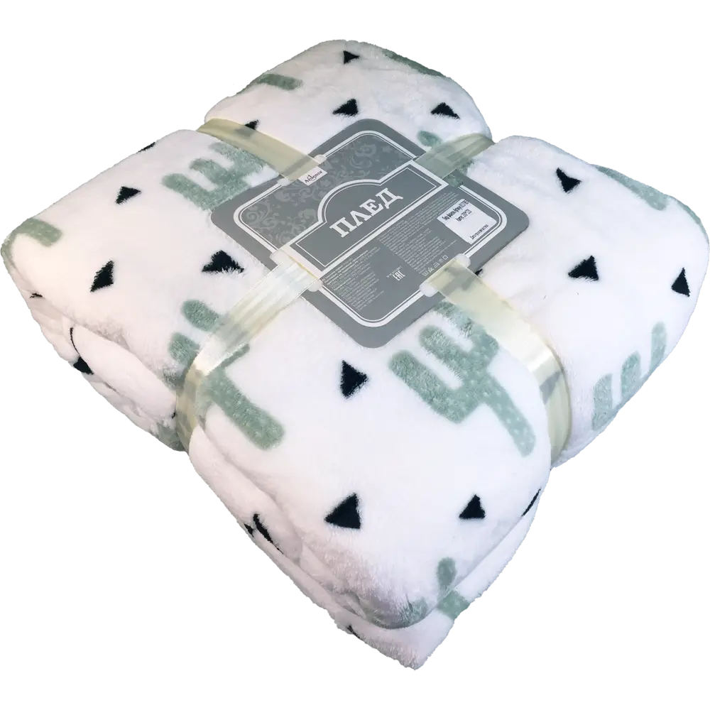 Плед «Кактус» 200x220 см микрофибра цвет мультиколор Santreyd STLM-2128026