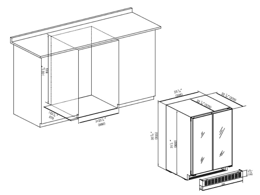 9173365 Винный шкаф Temptech ST2DX60DRB черный STDN-0034828 - Вид №5