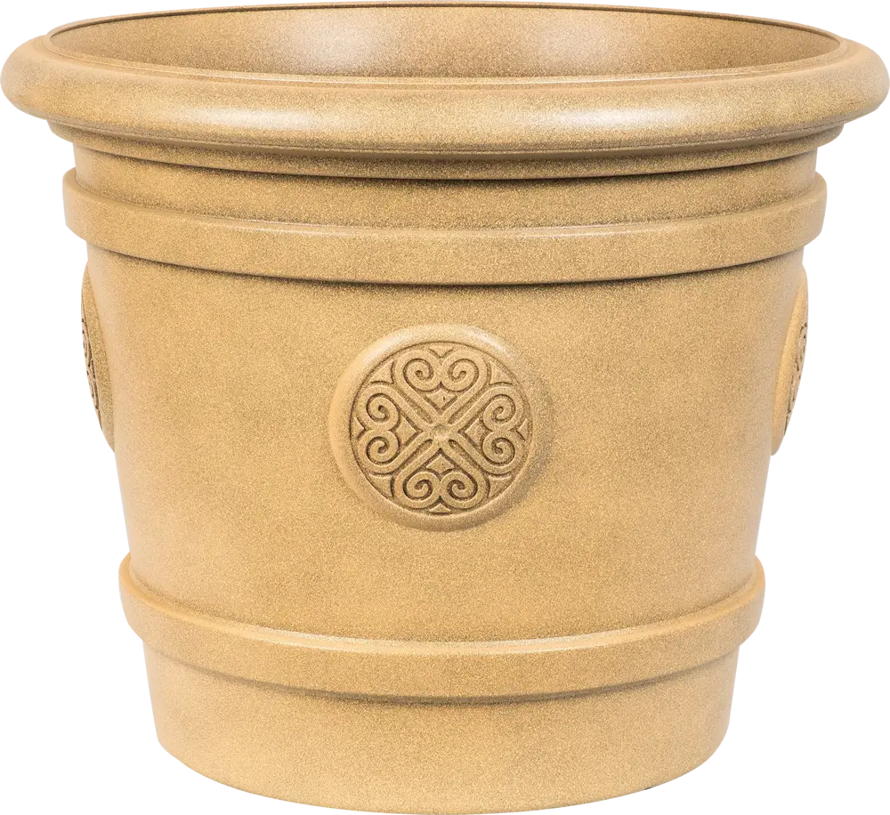 Кашпо ТЕК.А.ТЕК Medallion для сада и интерьера в стиле каменной текстуры 82219010