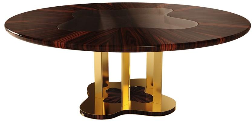 Malabar Круглый обеденный стол из фанерованной древесины Marina sun-id-1498661 - Вид №2