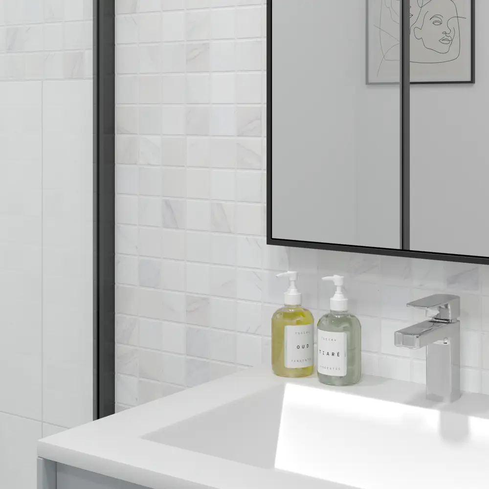 Мозаика керамическая Artens Carrar 30.6x30.6 см цвет мраморный, 20 шт STLM-2035560