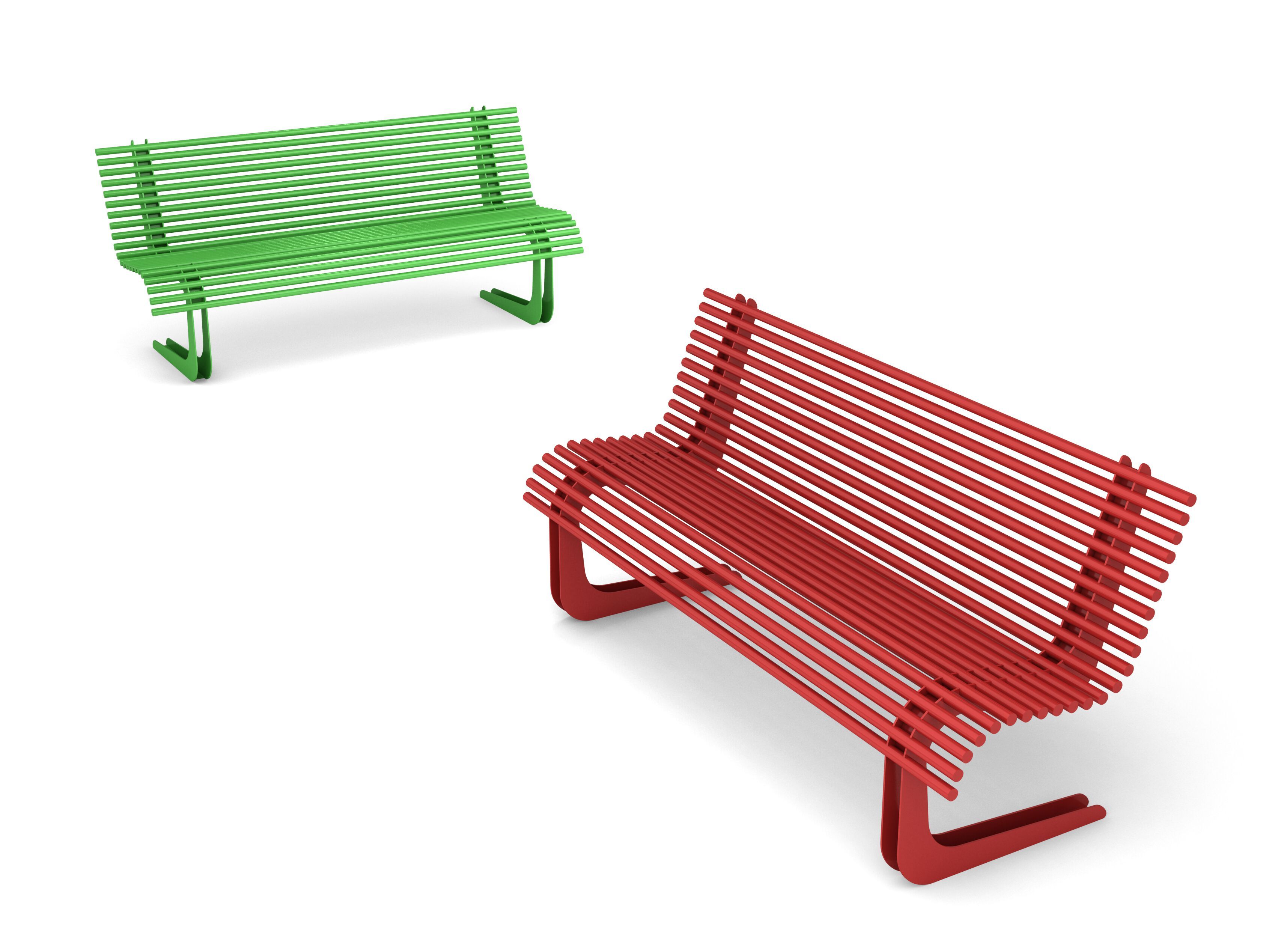 Стальная скамья со спинкой Viscio Urban Design MOBY ARCH-00108961 - Вид №8