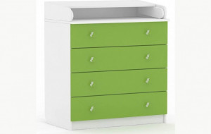 vpk-0001645.6 Комод Polini kids Simple 1880, белый-лайм ВПК (Тополь)