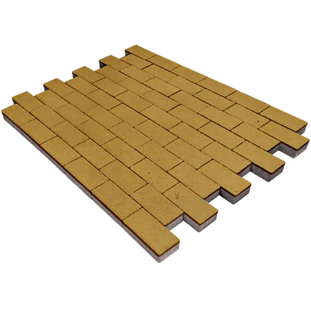 Плитка тротуарная прямоугольная Лайн 200x100x60 мм желтый Santreyd STLM-2082151 - Вид №1