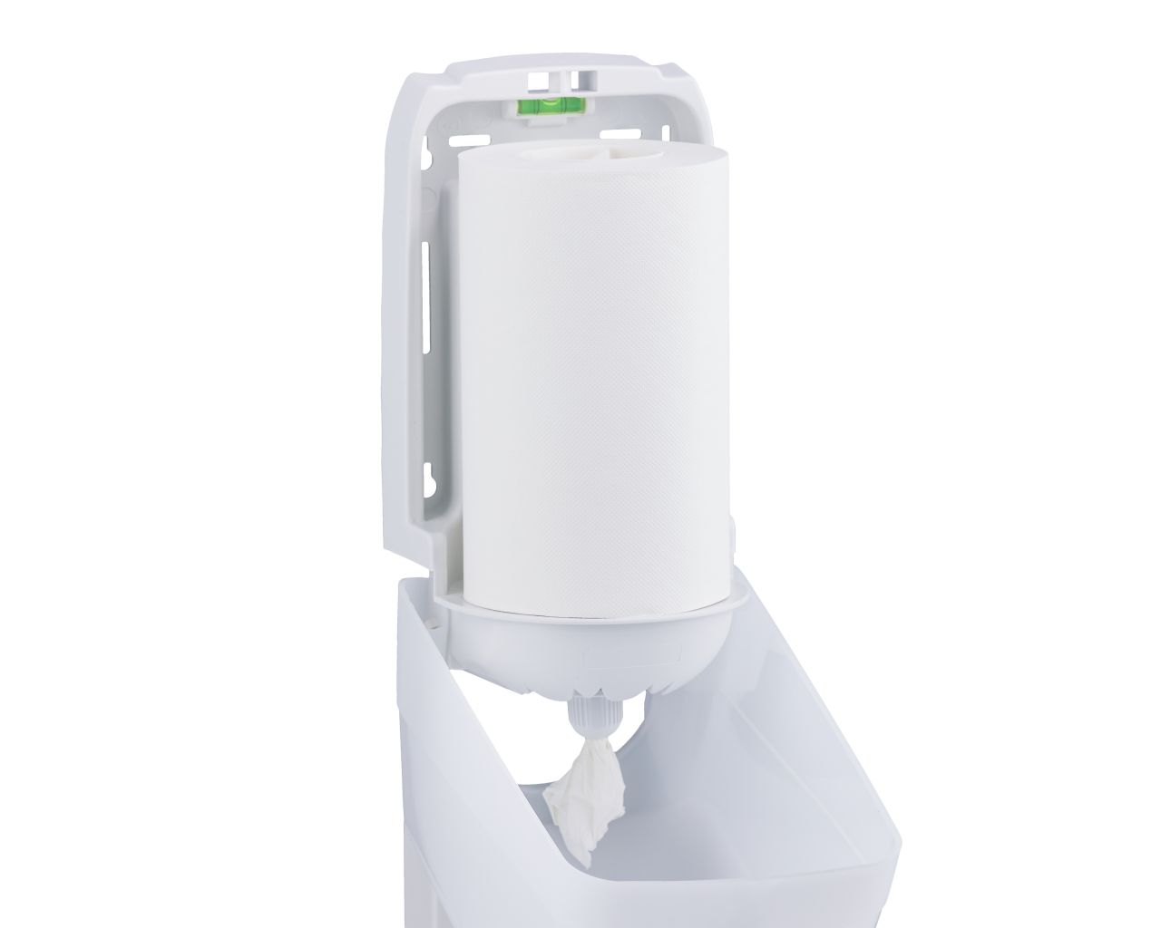 BHB701 Контейнер для туалетной бумаги или бумажных полотенец в рулонах HARMONY CENTER PULL, пластик, прозрачный белый Merida  - Вид №3