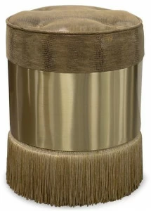 KOKET Мягкий пуф из бархата и латуни
