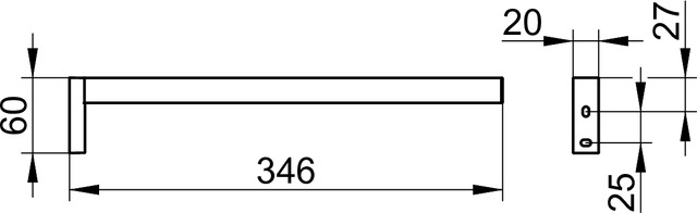 19122010000 Полотенцедержатель KEUCO Edition 90 Square - Вид №2