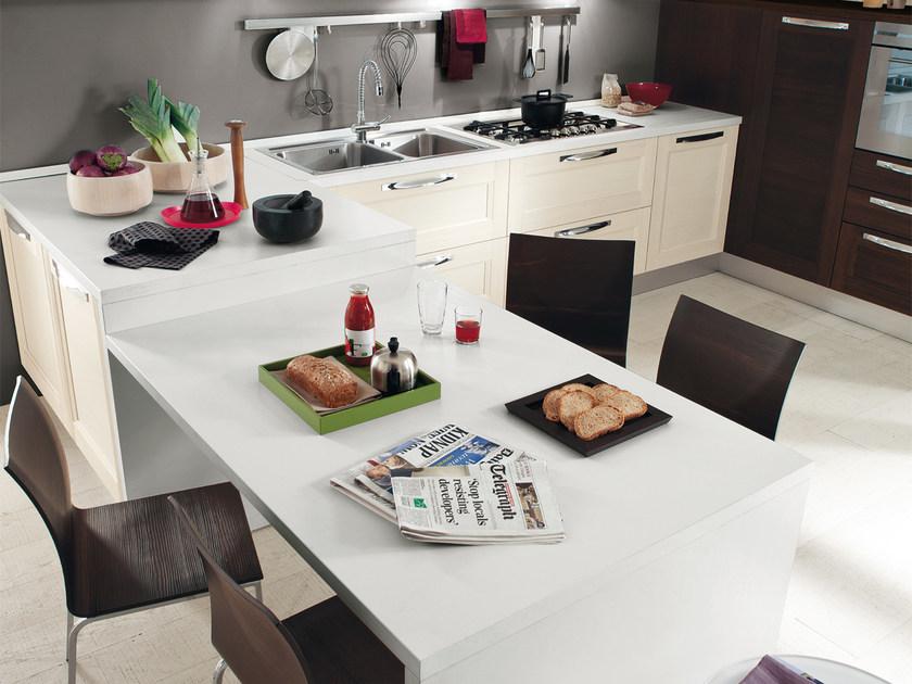 Cucine Lube Встроенная кухня из массива дерева с ручками Georgia sun-id-1495089 - Вид №1