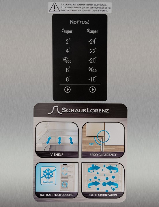 9245490 Холодильник с морозильником   Schaub Lorenz SLU S379G4E серебристый STDN-0071289 - Вид №4