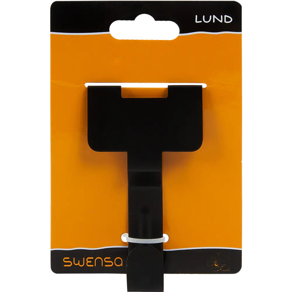 Крючок одинарный Swensa Lund для рейлинга цвет чёрный STLM-2145961 - Вид №2