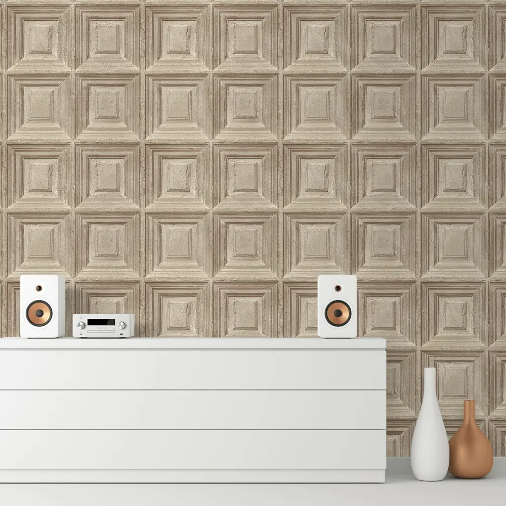 Обои Boiserie, бумажные, цвет коричневый, 0.53х10 м 82109745 STLM-2006903 EURO DECOR - Вид №2