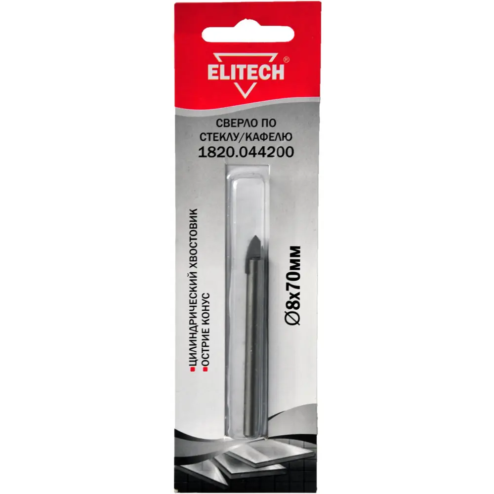 Сверло копьевидное по стеклу и кафелю Elitech 8 мм STLM-2170659