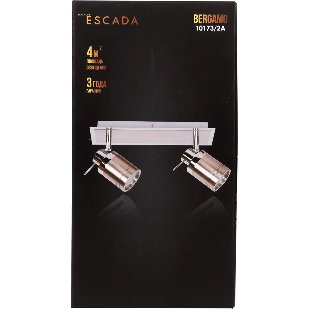 Светильник накладной Bergamo 2хGU10 IP44 цвет хром/никель Escada STLM-2103465 - Вид №5