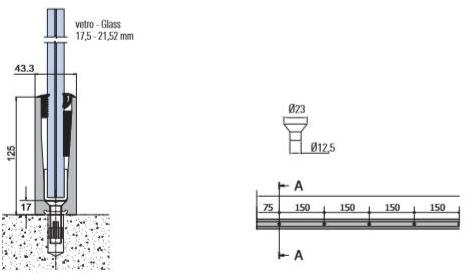 Metalglas Bonomi Балюстрада с клиньями sun-id-1429105 - Вид №1