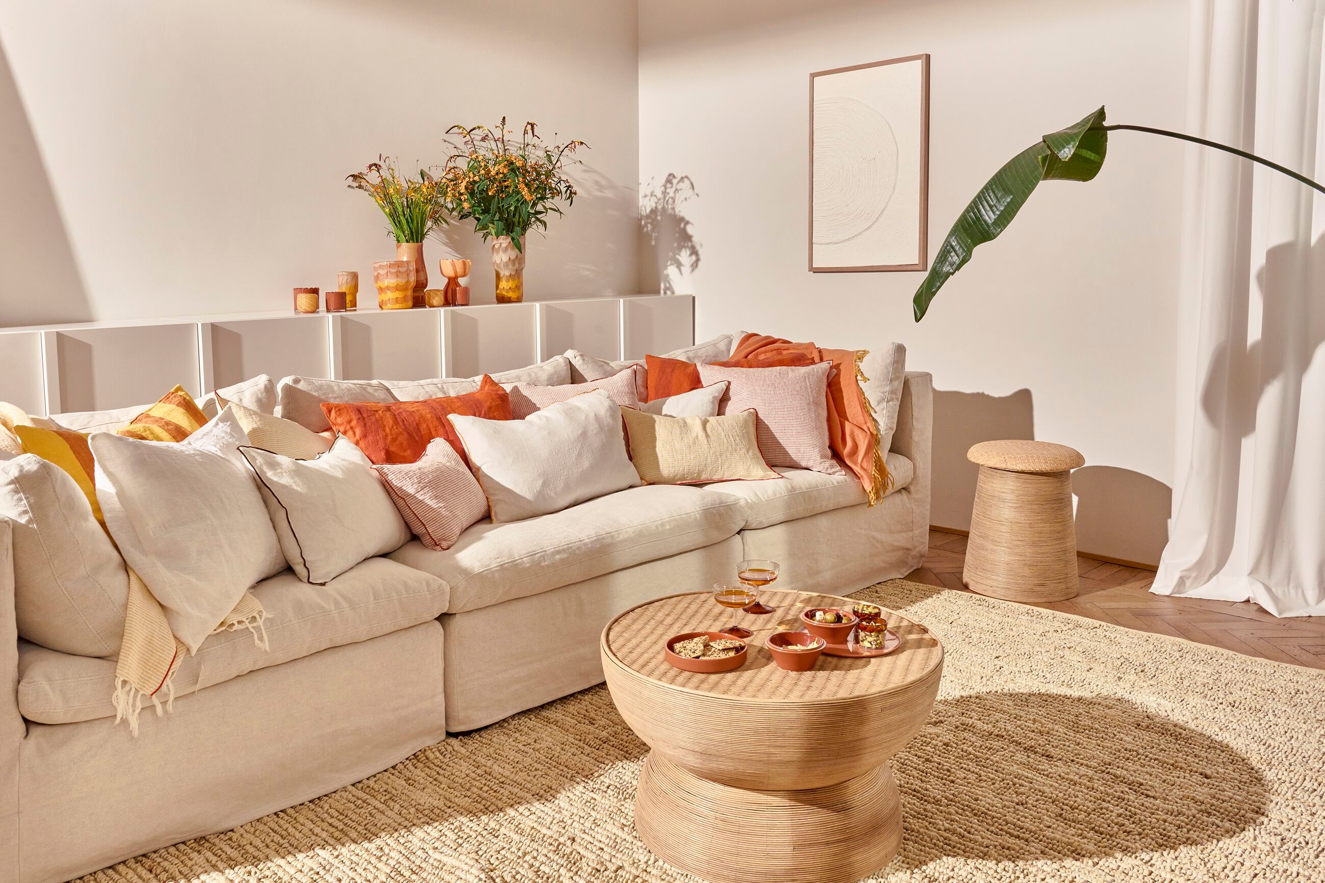 Льняная прямоугольная полосатая подушка POMAX Cirque Magique ARCH-00026190 - Вид №7