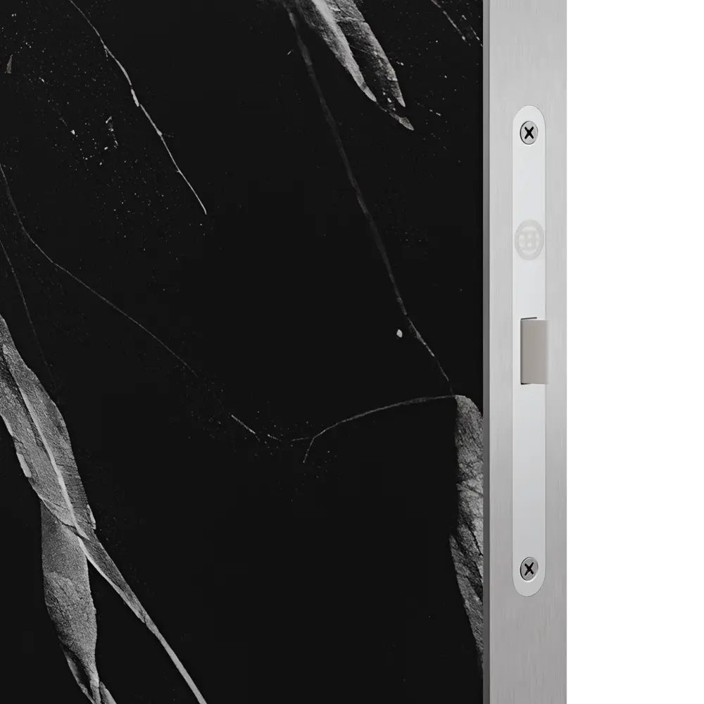 Дверь межкомнатная глухая с замком в комплекте Invisible 70x210 мм HPL цвет черный 88401510 STLM-2199848 Santreyd  - Вид №3