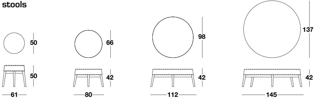 Frigerio Salotti Пуф из мягкой ткани Cross sun-id-1420612 - Вид №1