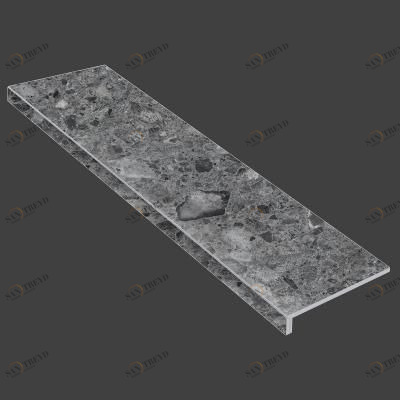 Граните Ступень Герда черный лаппатированная 1200x320 Керамика Будущего sun-id-324476