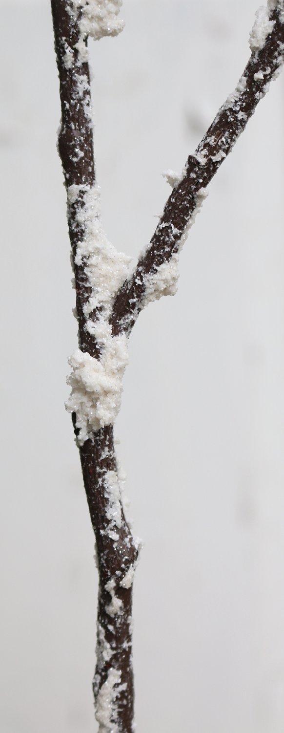 1095 407 a3 Ветка искусственной ягоды со снегом, 101 см, красно-белая H-andreas 