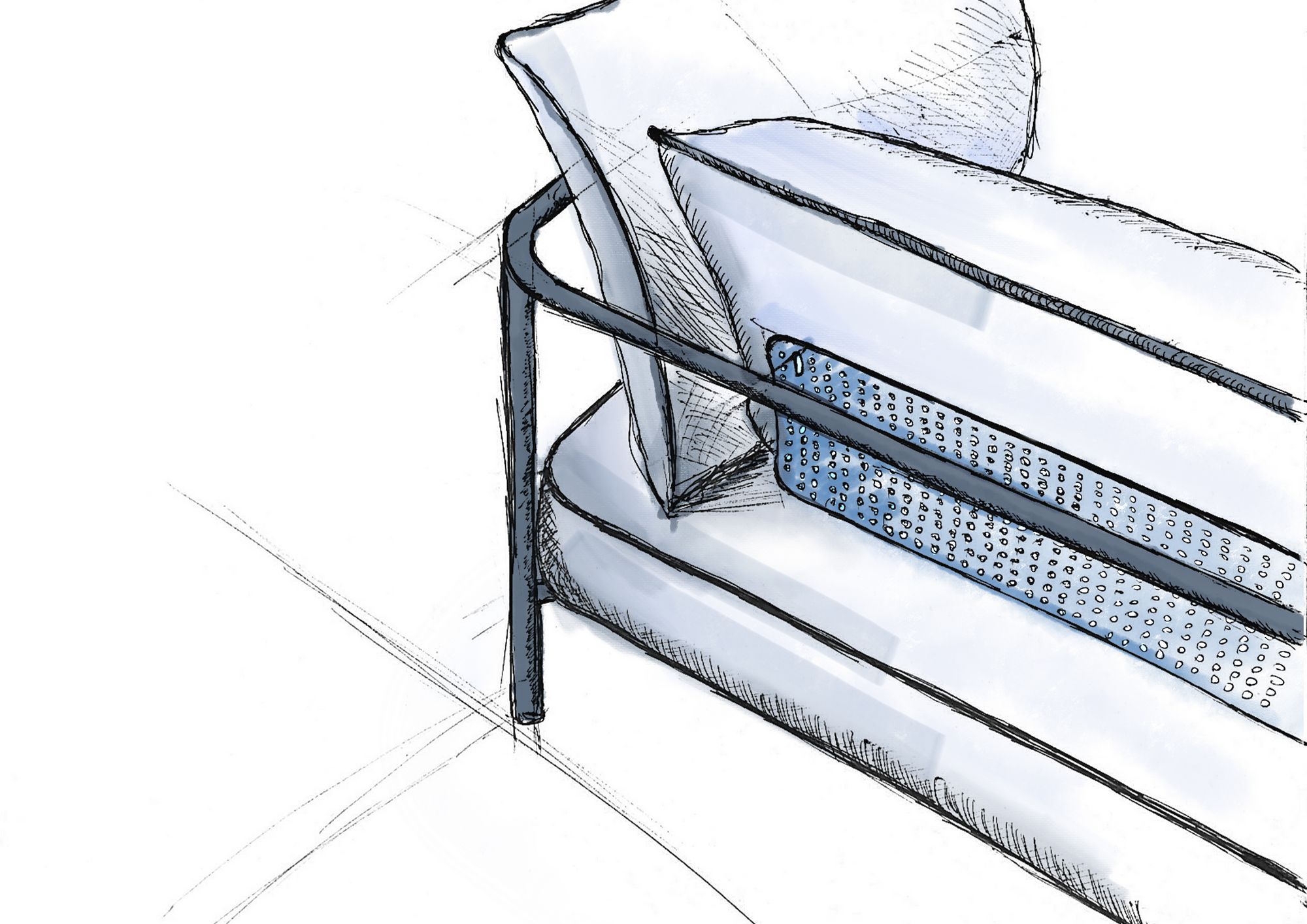 Стальной и тканый угловой садовый стул S-CAB лоскут ARCH-00022261 - Вид №34