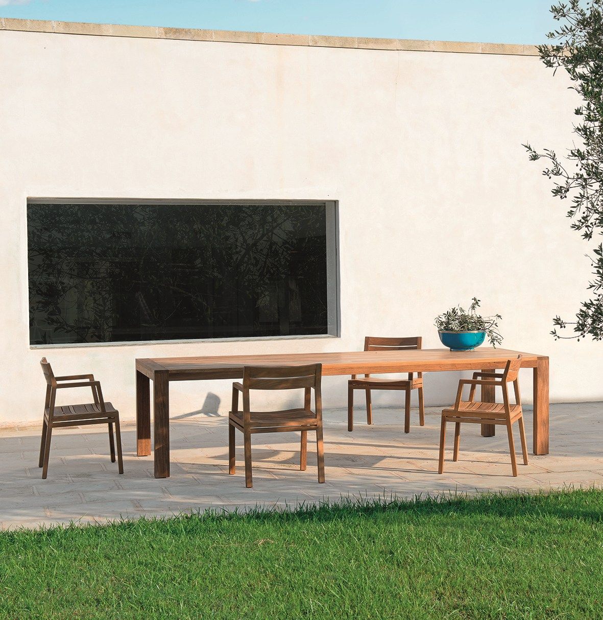 Стул для сада из тикового дерева с подлокотниками Ethimo Costes ARCH-00111921 - Вид №10