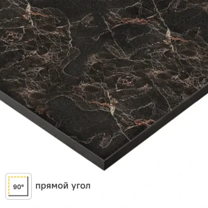 Столешница кухонная Мрамор 240x60x1.6 см HPL-пластик цвет черный 89394573 STLM-2061051