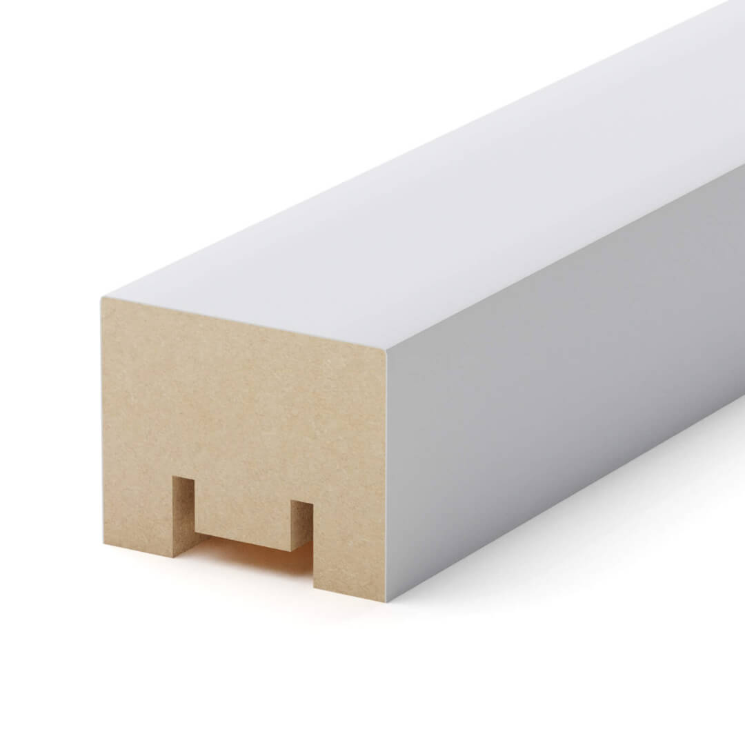 Интерьерная рейка МДФ STELLA Ривьера Белый 40*30*2700 (уп.4 шт.) Standart STSR-856