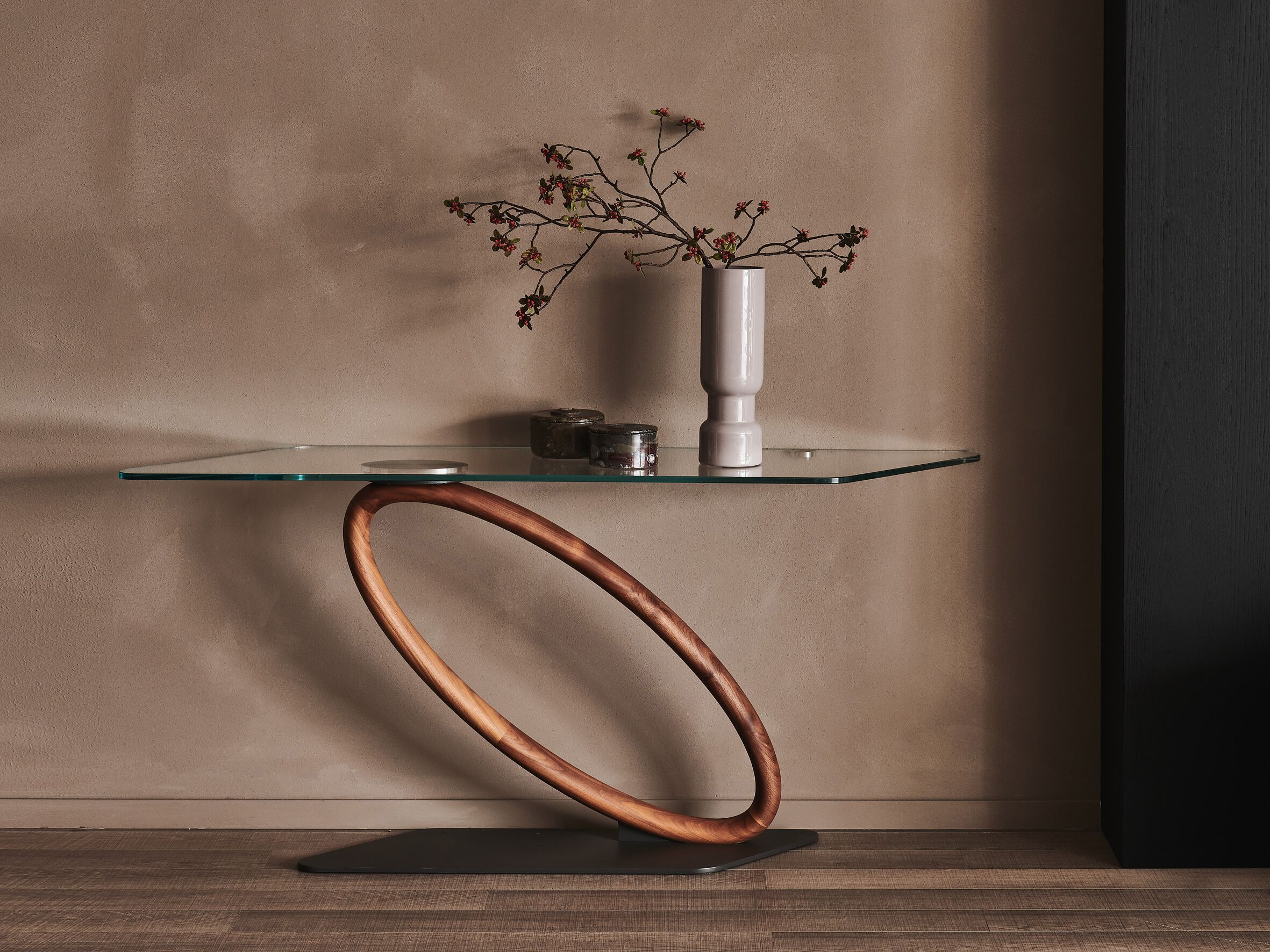 Прямоугольная консоль из дерева и стекла Cattelan italia TOUR ARCH-00034697