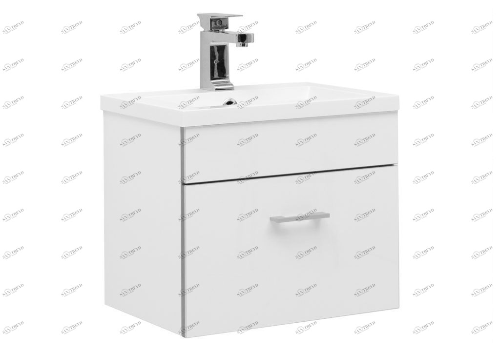 Тумба под раковину Aquanet Верона 50 белый (подвесная 1 ящик) sun-id-275335