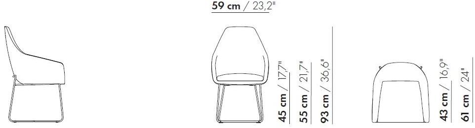 Montis Стул с обивкой из ткани с подлокотниками Vico sun-id-1430070 - Вид №1
