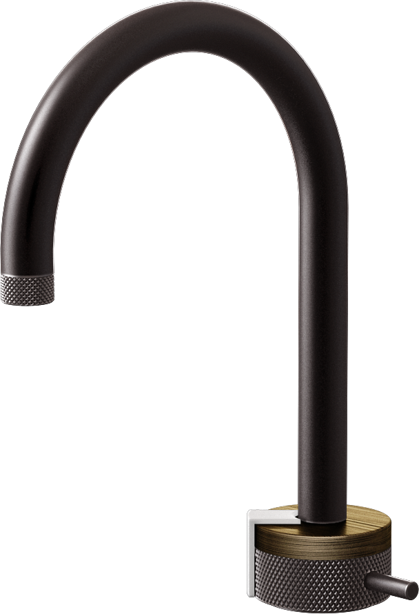 E-11502-R1VBB-L2WT-GM Однорычажный прогрессивный смеситель для раковины - излив 16см GRAFF MOD+