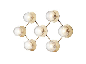 Настенный светильник / потолочный светильник из окрашенного металла и стекла