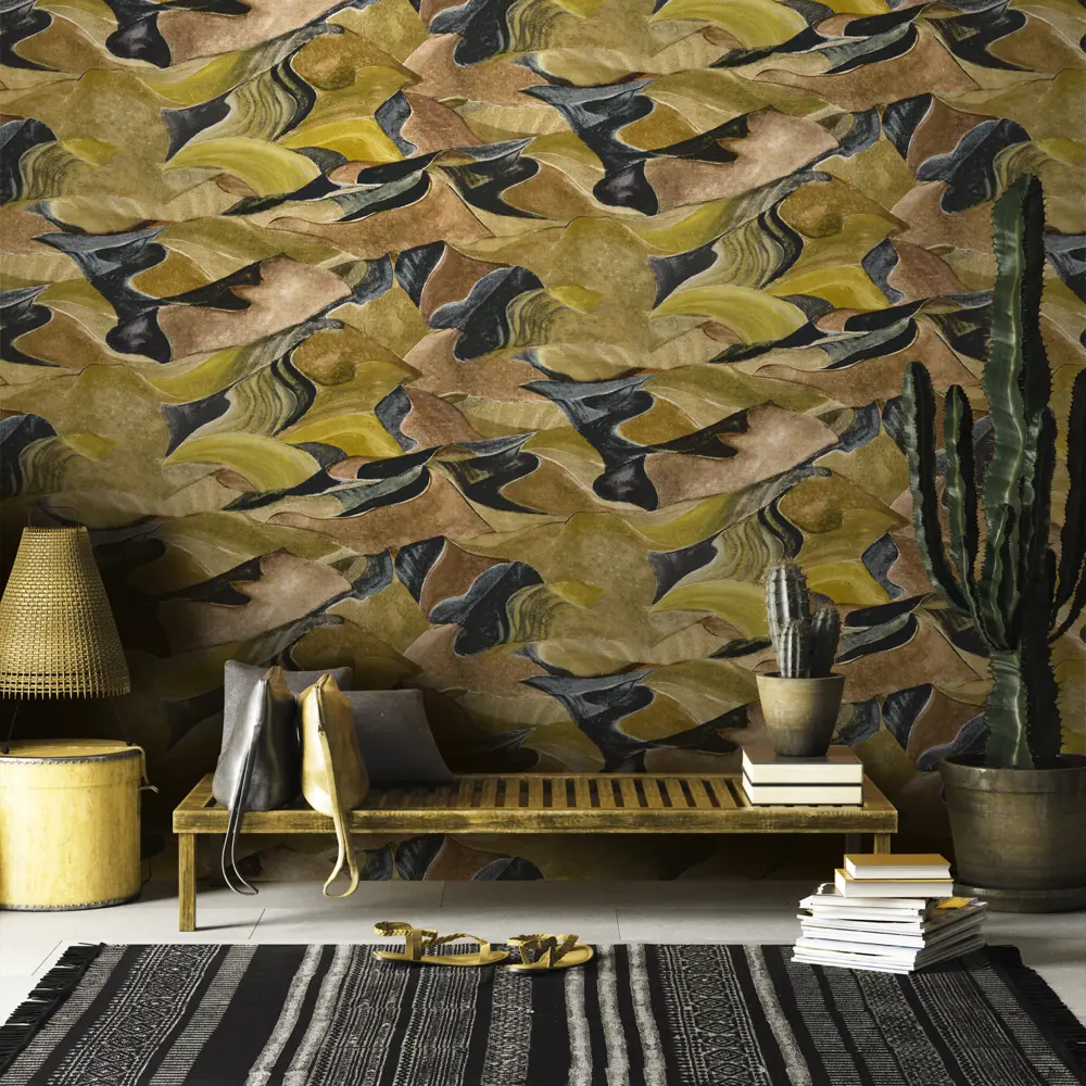 Обои флизелиновые Erismann Peru желтые 1.06 м ЭР60400-07 STLM-2042659 - Вид №2