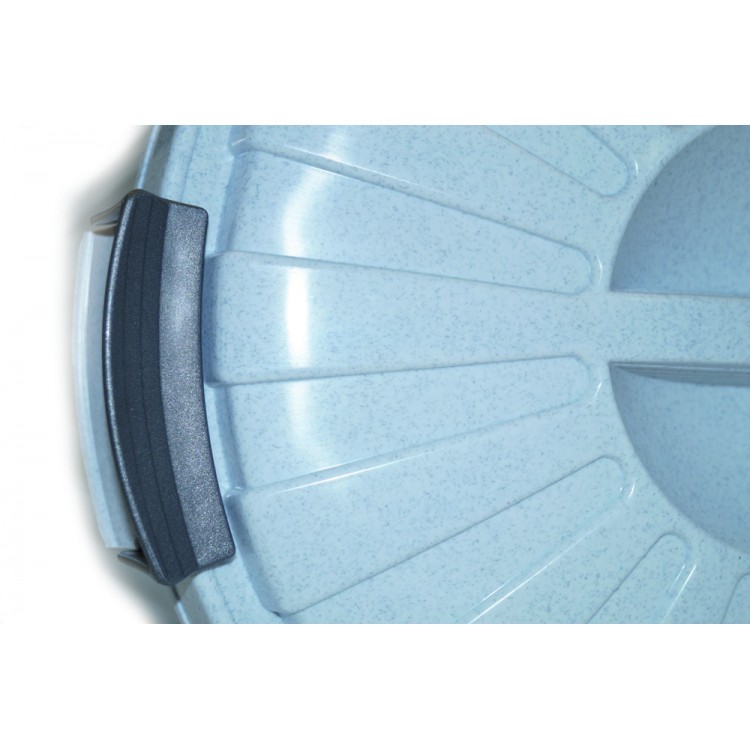 132354 DENOX Бак с крышкой с ручками и 2 зажима для крышки 23 л. Бежевый гранит  - Вид №2