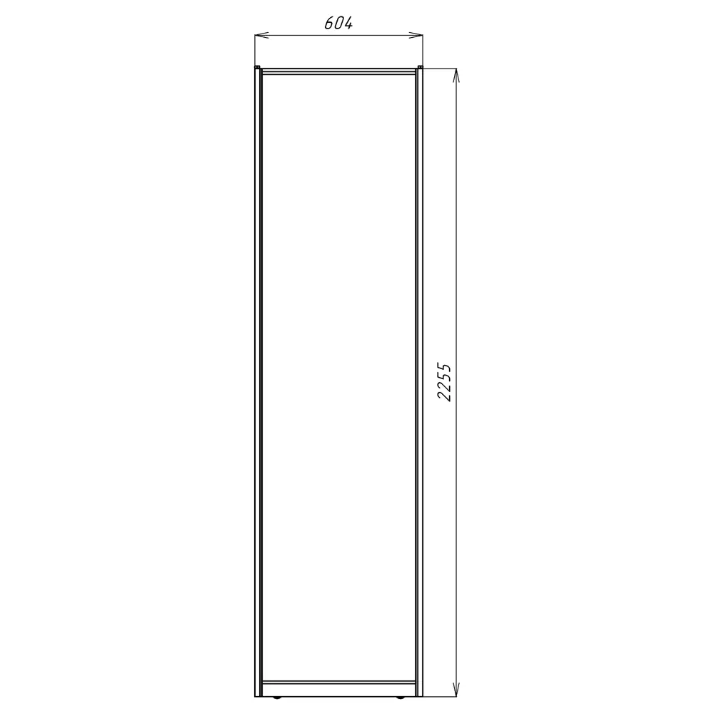 Дверь-купе KONSENSA 225.5x60.4 см МДФ цвет бетон профиль черный STLM-2187073 - Вид №10