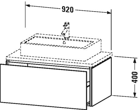LC581305252 Тумбочка для консоли L-Cube #LC5813 920 x 547 мм Европейский дуб, декор Duravit - Вид №1