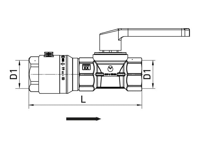 Прямой клапан с резьбой F / F с FIREBAG® TECO G4-G4F ARCH-00078772 - Вид №2
