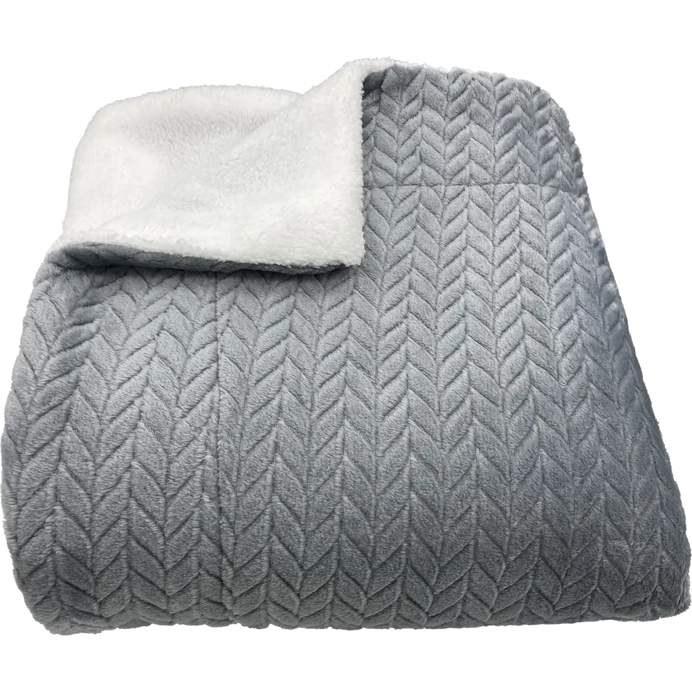 Плед "Ромено" 180x200 см микрофибра цвет светло-серый Ardenza STLM-2116216